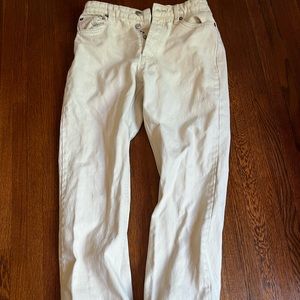 zara full length cream jeans